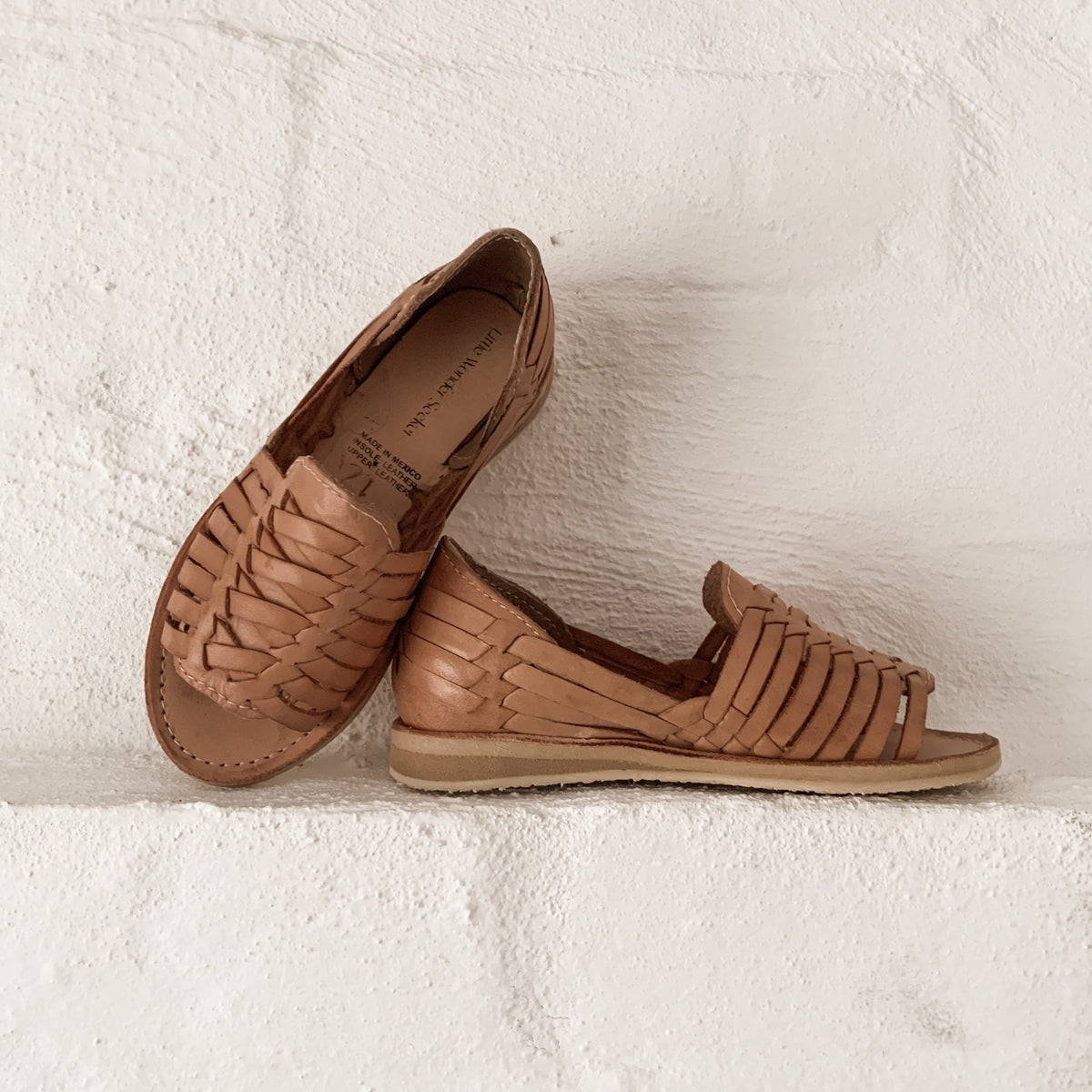 Kids Huarache Leather Sandals - Slip On Style